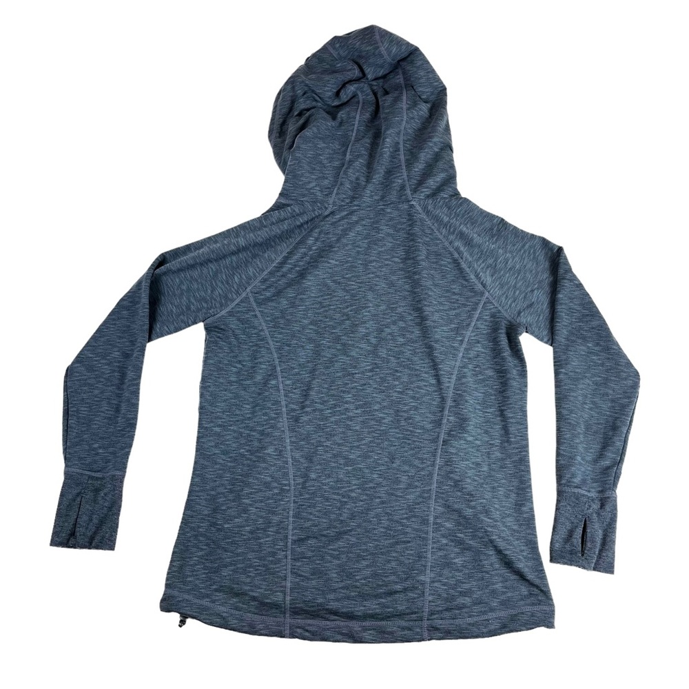 Athleta hooded cowl neck heather slate blue M/L - Picture 3 of 10
